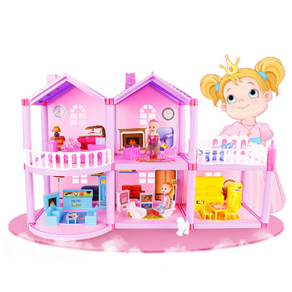 1065828977538.jpg House Doll House Villa DIY Assembled House