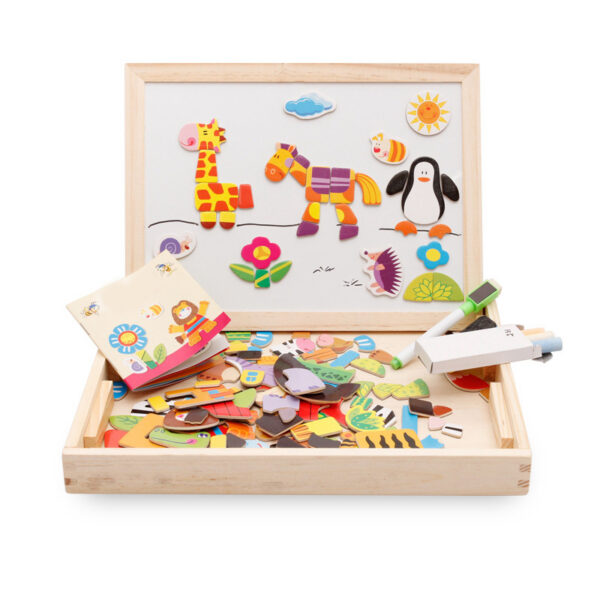 12303820243290.jpg Children's Magnetic Jigsaw Puzzle Toy Cute Cartoon Animal Jigsaw Puzzle Picture Board Children's Educational Toy