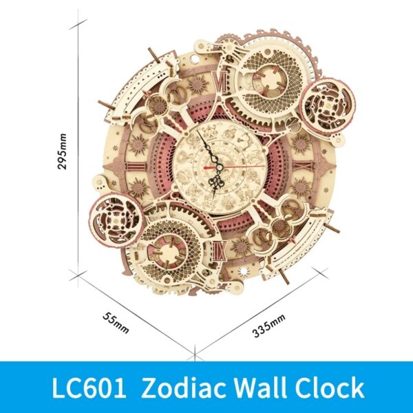 12d1dfef-19bf-4dd6-bb07-677400ca4bcc.jpg Robotime ROKR Zodiac Wall Clock 3D Wooden Puzzle Model Assembly Toys Gifts for Children Kids Teens LC601 Support Dropshipping