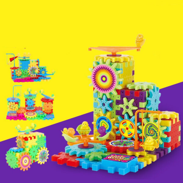 1616299464333.jpg Electric Gears 3D Model Building Kits Plastic Brick Blocks Educational Toys for Kids