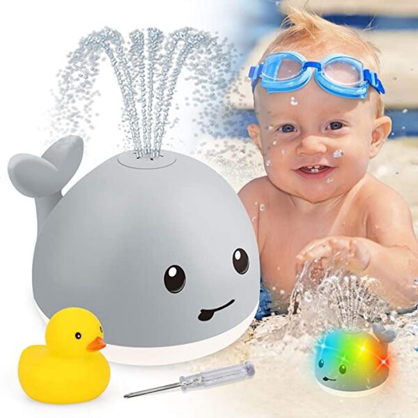 1617245883532.jpg Baby Cute Cartoon Whale Floating Spraying Water Bath Toys With Light Music LED Light Baby Toys