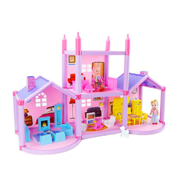 2038027801847.jpg House Doll House Villa DIY Assembled House