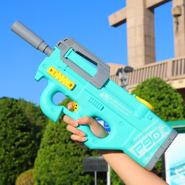 377e7315-b546-4d66-8135-62395b83c7aa.jpg New P90 Electric Water Gun High-Tech Kids Toys Outdoor Beach Pool Large Capacity Summer Gel Blasting Water Gun For Adults