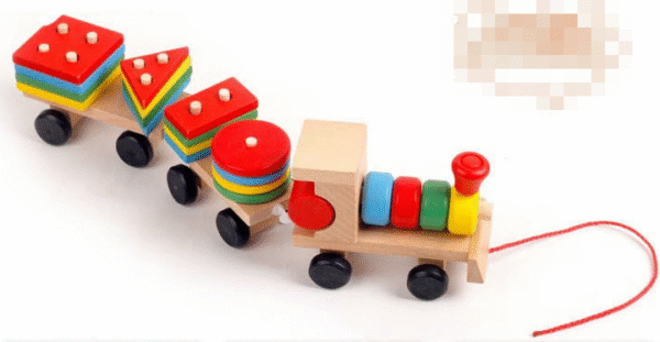 4326029660160.png Wooden Train Three-section Tractor Toy Children's Intelligence Puzzle Toys Educational Toys