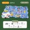 Children Puzzle Electric Railroad Speeder DIY Assembly Electric Car Automatic Rail City Scene Construction Education Toy Gift