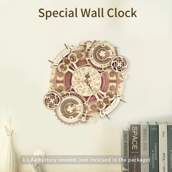 afddc17f-a5ec-4b5a-97fa-501b1d02a547.jpg Robotime ROKR Zodiac Wall Clock 3D Wooden Puzzle Model Assembly Toys Gifts for Children Kids Teens LC601 Support Dropshipping
