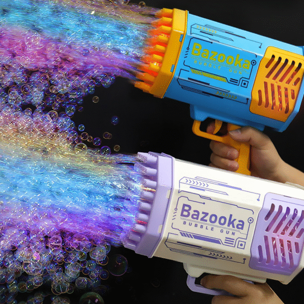 b2796a3b-d84c-4de6-85a7-8b9e81a7398d.png Bubble Gun Rocket 69 Holes Soap Bubbles Machine Gun Shape Automatic Blower With Light Toys For Kids Pomperos