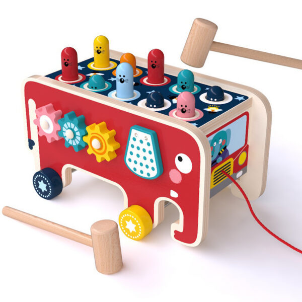 b949fddf-3388-41dd-969d-196a742fb96c.jpg Montessori Toddlers Kids Wooden Pounding Bench Animal Bus Toys Early Educational Set Gifts For Children Toy Musical Instrument
