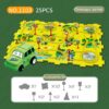 Children Puzzle Electric Railroad Speeder DIY Assembly Electric Car Automatic Rail City Scene Construction Education Toy Gift